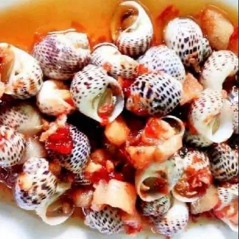 Hình ảnh ốc bông xào rau muống