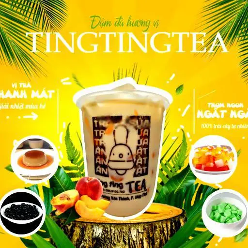 Hình ảnh Combo Full Topping Trà Sữa Đào 