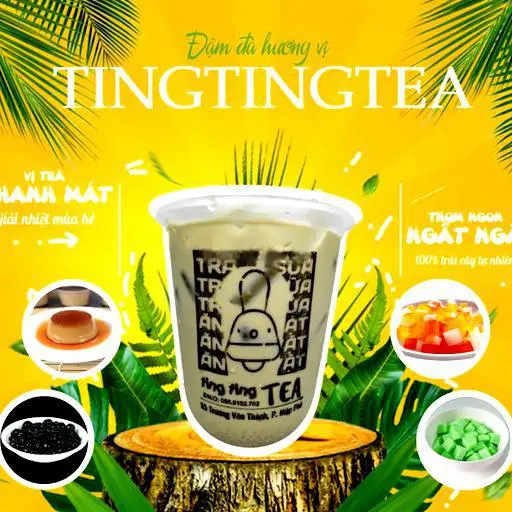 Hình ảnh Combo Full Topping Trà Sữa Thái Xanh