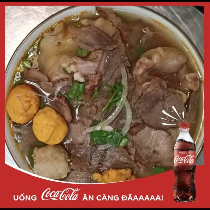 Hình ảnh Bún bò huế không móng - coca