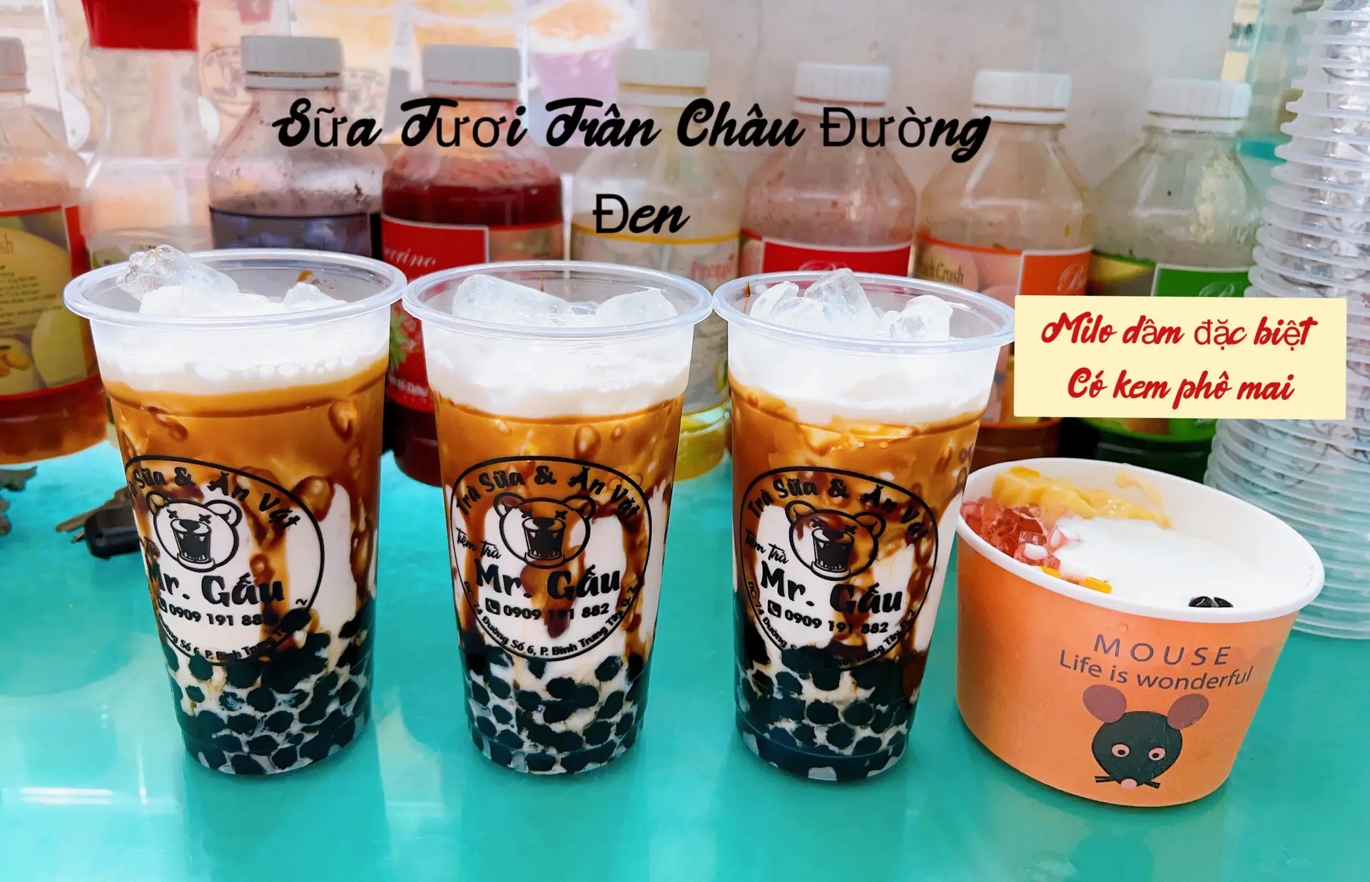 Hình ảnh Sữa tươi trân châu đường đen - size M