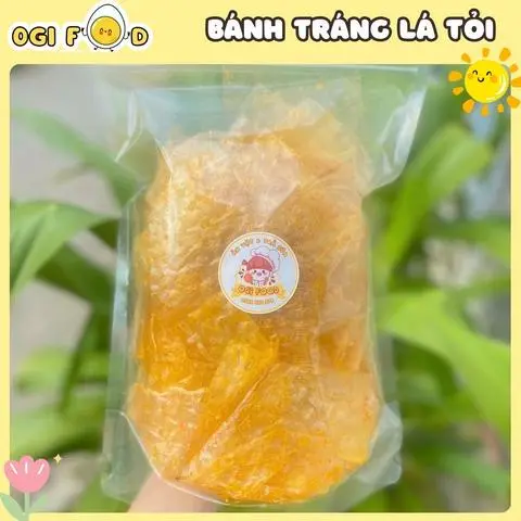 Hình ảnh Bánh Tráng Lá Tỏi Zip 200g