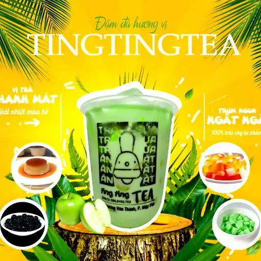 Hình ảnh Combo  Full Topping Trà Sữa Táo Xanh