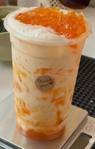 Hình ảnh Đào Sữa Lắc + Thạch 