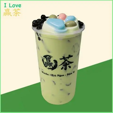 Hình ảnh Trà Sữa Thái Xanh FullTopping Size L + Miếng Phô Mai Jerry Lớn