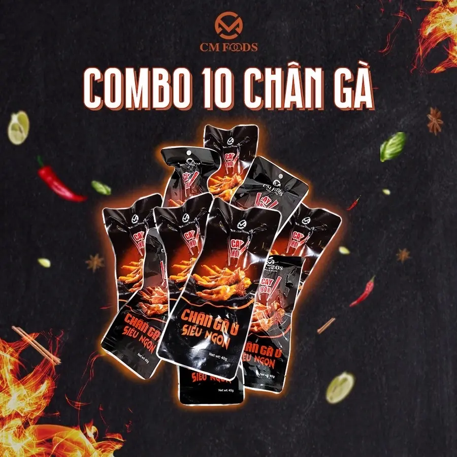 Hình ảnh Sét 10 Chân Gà Ủ Vị CM FOODS- cái 45g