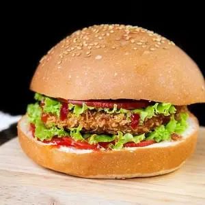 Hình ảnh Hamburger tôm - gà