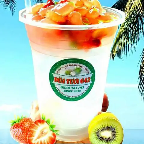 Hình ảnh Dừa tươi đác dâu tây kiwi -  dừa mỹ nữ