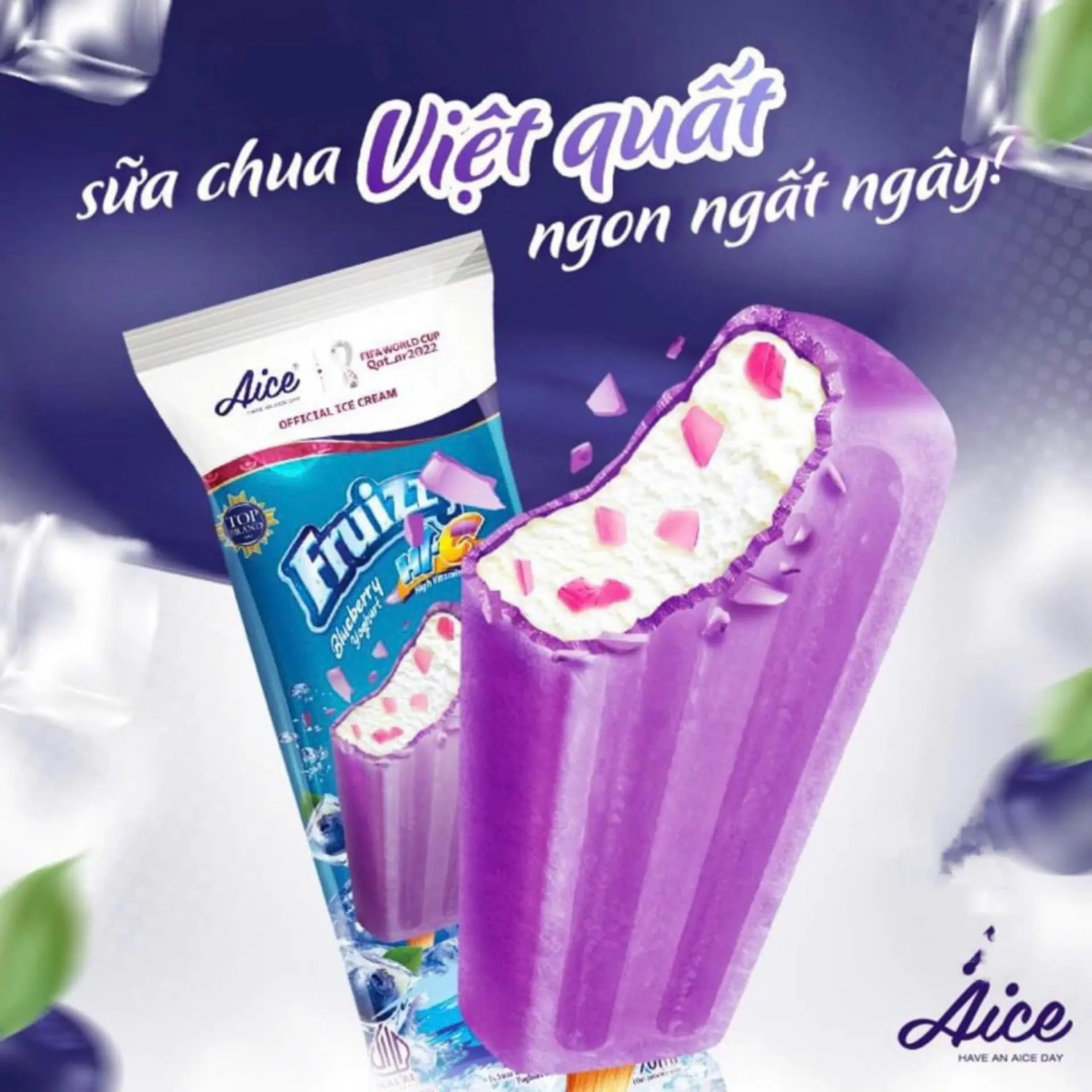 Hình ảnh Kem sữa chua việt quất ( 1 cây )