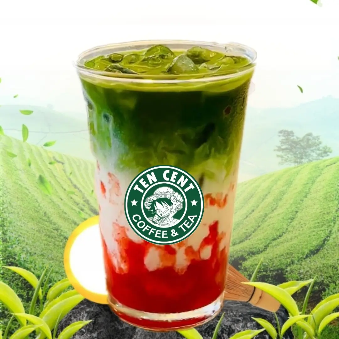 Hình ảnh Matcha latte Dâu size 650ml