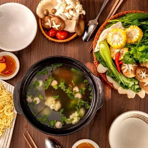 Hình ảnh Lẩu ngũ nấm chay - nhỏ - vegan five - mushroom hot pot - small