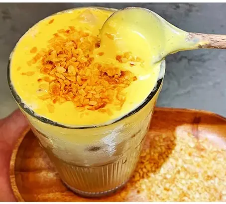 Hình ảnh  Trà sữa kem trứng dừa nướng