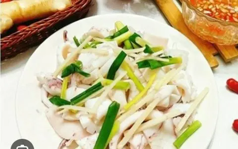 Hình ảnh Mực hấp sả gừng