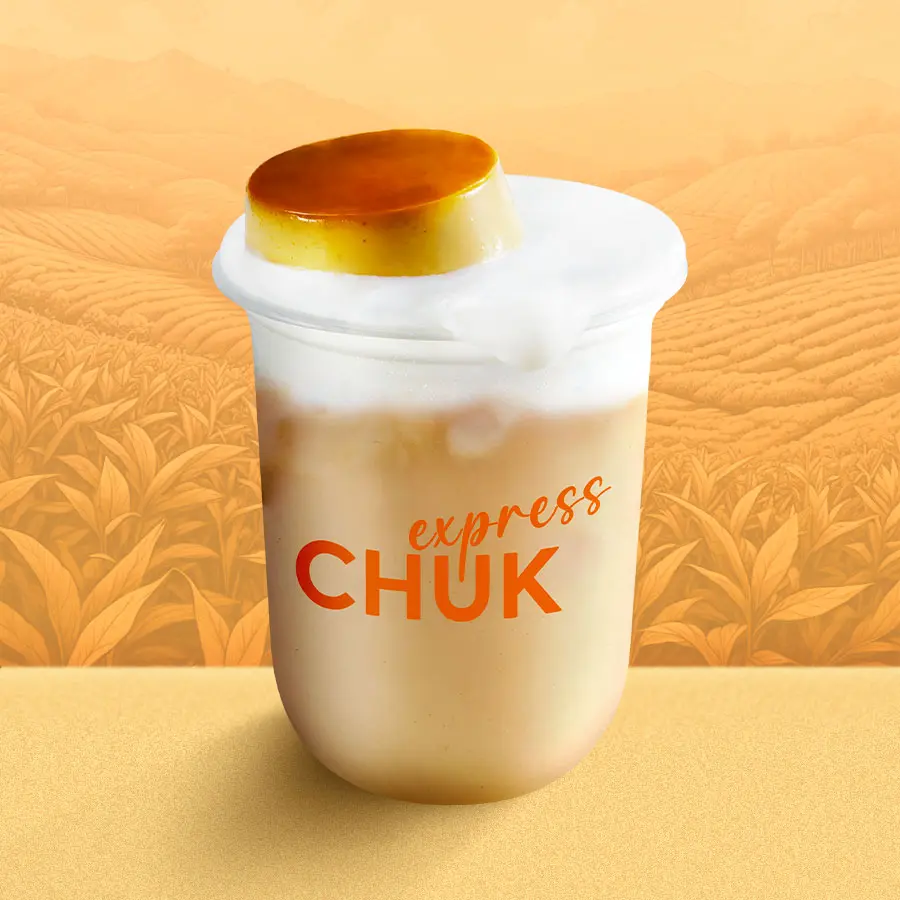 Hình ảnh Trà Lài Sữa Bánh FLan Kem Muối Biển 