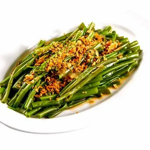 Hình ảnh Rau muống xào tỏi chay