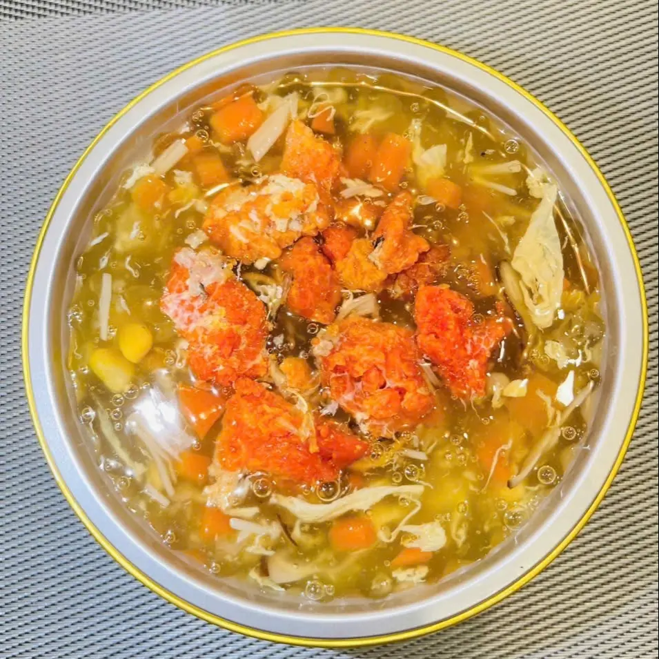 Hình ảnh súp gạch son cua