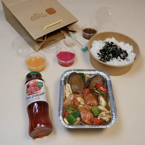 Hình ảnh Cơm Cá hồi - Bào Ngư ngâm tương (LỚN)