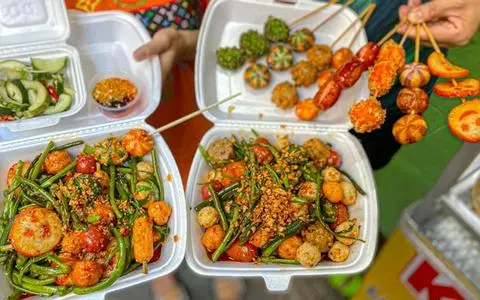 Hình ảnh combo cá viên chiên mắm tỏi phần vừa