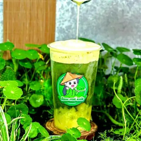 Hình ảnh Rau má đậu xanh macchiato sầu riêng
