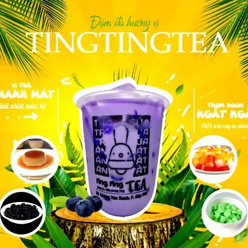 Hình ảnh Combo Full Topping Trà Sữa Việt Quất 