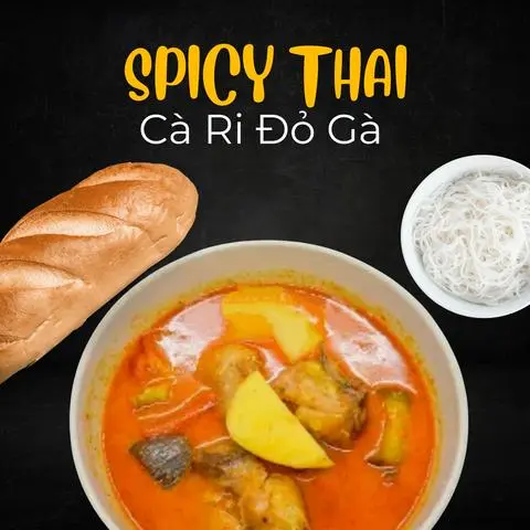 Hình ảnh Cà Ri Đỏ Gà - Thai Red Curry with Chicken