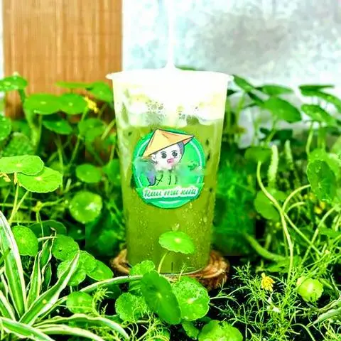 Hình ảnh Rau má macchiato sữa dừa