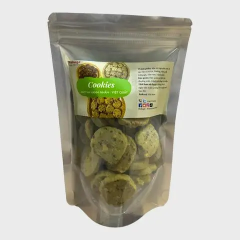 Hình ảnh Bánh Cookies Matcha Hạnh Nhân Việt Quất - Túi Zip 200g