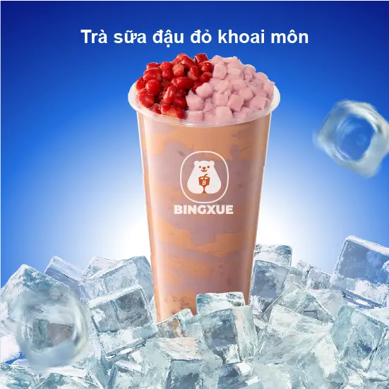 Hình ảnh Trà sữa đậu đỏ khoai môn