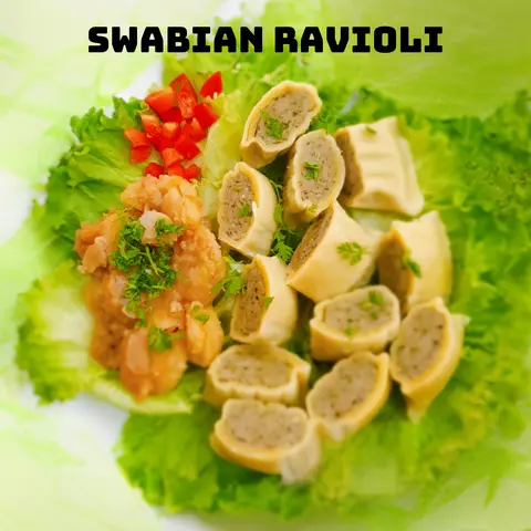 Hình ảnh Maultaschen - Swab.i.an ravioli - Há cảo vùng Swab.i.a (Nam Đức)
