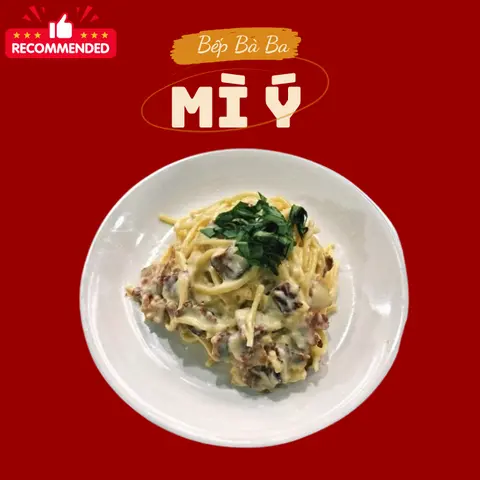 Hình ảnh Mì Ý bacon sốt kem