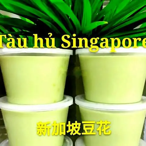Hình ảnh Đậu hủ Singapore - lá dứa