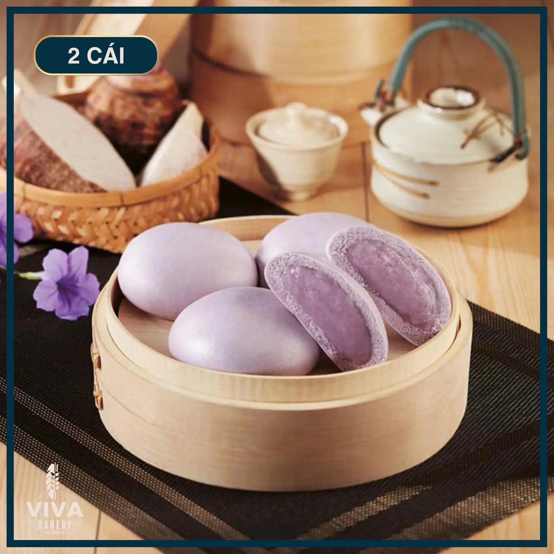 Hình ảnh Combo 2 Bánh Bao Khoai Môn