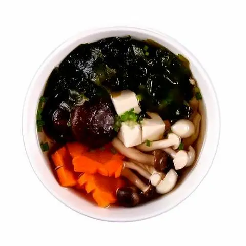 Hình ảnh Canh nấm rong biển chay