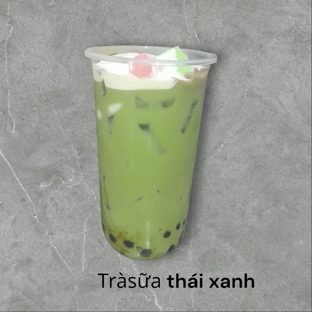 Hình ảnh Trà sữa Thái xanh full topping L