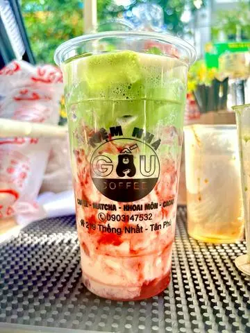 Hình ảnh Matcha latte dâu