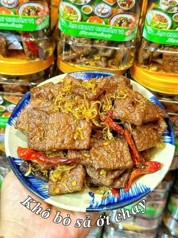 Hình ảnh Khô Bò Chay Sả Ớt 300g