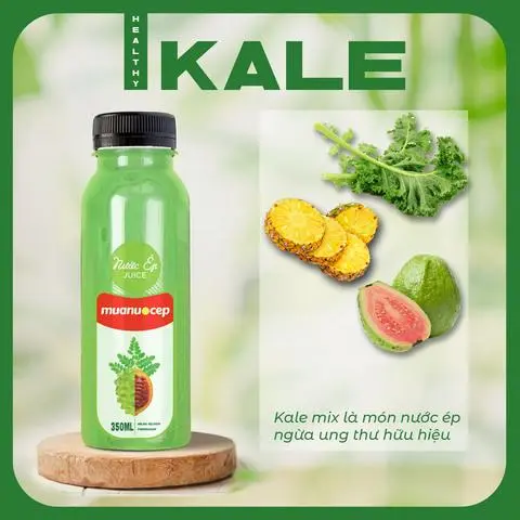 Hình ảnh Nước Ép Kale Ổi Thơm Healthy