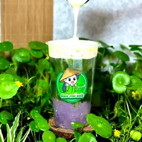 Hình ảnh Rau má khoai môn macchiato sữa dừa