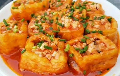 Hình ảnh Đậu hủ dồn thịt sốt cà