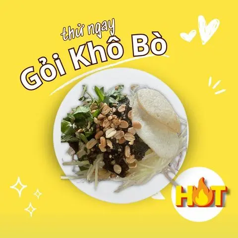 Hình ảnh ?GỎI KHÔ BÒ SIÊU NGON ĂN LÀ GHIỀN MỜI CẢ NHÀ