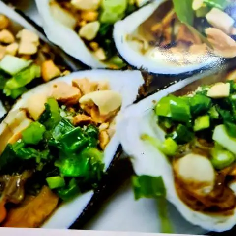 Hình ảnh Sò dẹo nướng mỡ hành
