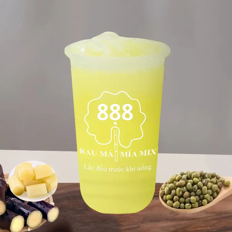 Hình ảnh CB5: Nước Mía Mix Đậu Xanh, thạch Lá Dứa, Thạch Dừa