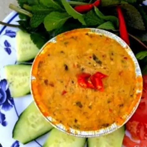 Hình ảnh Cơm rau xào nấm kho mắm chưng chay dưa mắm 