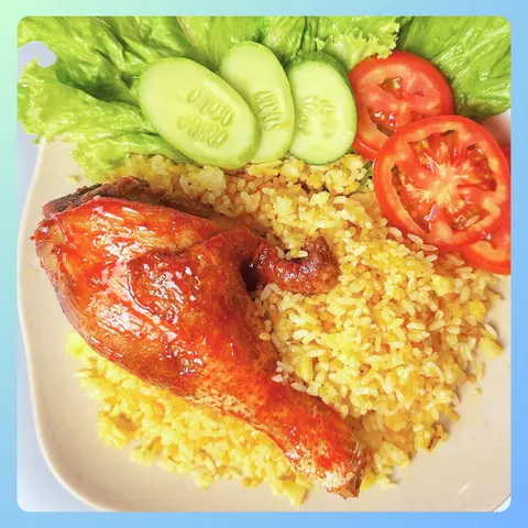 Hình ảnh Cơm GÀ đùi VỪA nhúng sốt ĐẶC BIỆT + kèm canh