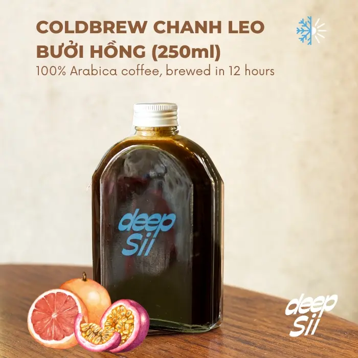 Hình ảnh Coldbrew Chanh leo Bưởi hồng (Chai 250ml)