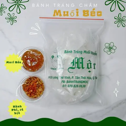 Hình ảnh Bánh Tráng Phơi Sương Chấm Muối Béo (Bịt nhỏ )