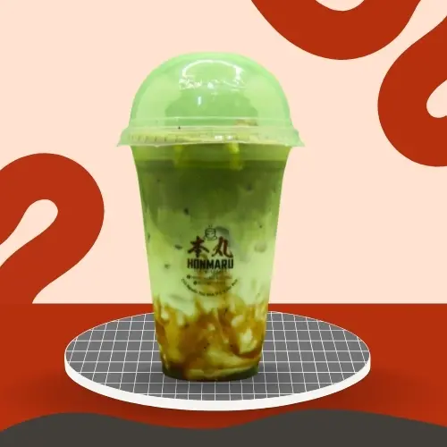 Hình ảnh Matcha latte dâu Đài Loan