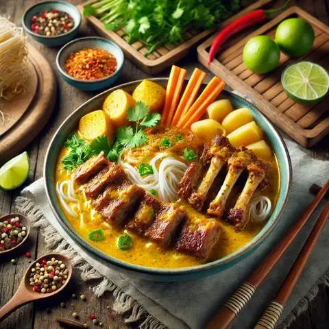 Hình ảnh Bún cari sườn sụn