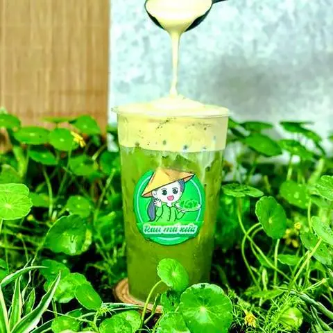 Hình ảnh Rau má macchiato cà phê