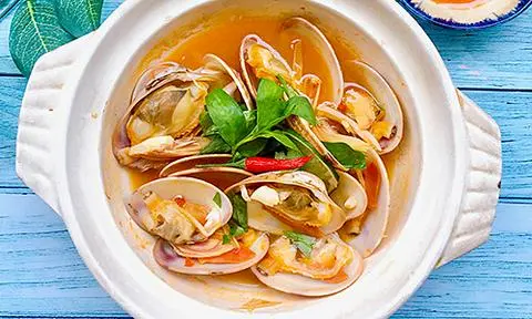 Hình ảnh Ngao 2 cồi hấp thái